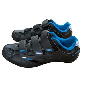 Tommaso Pista 100 Indoor Cycling Shoes Black and Blue Size 39